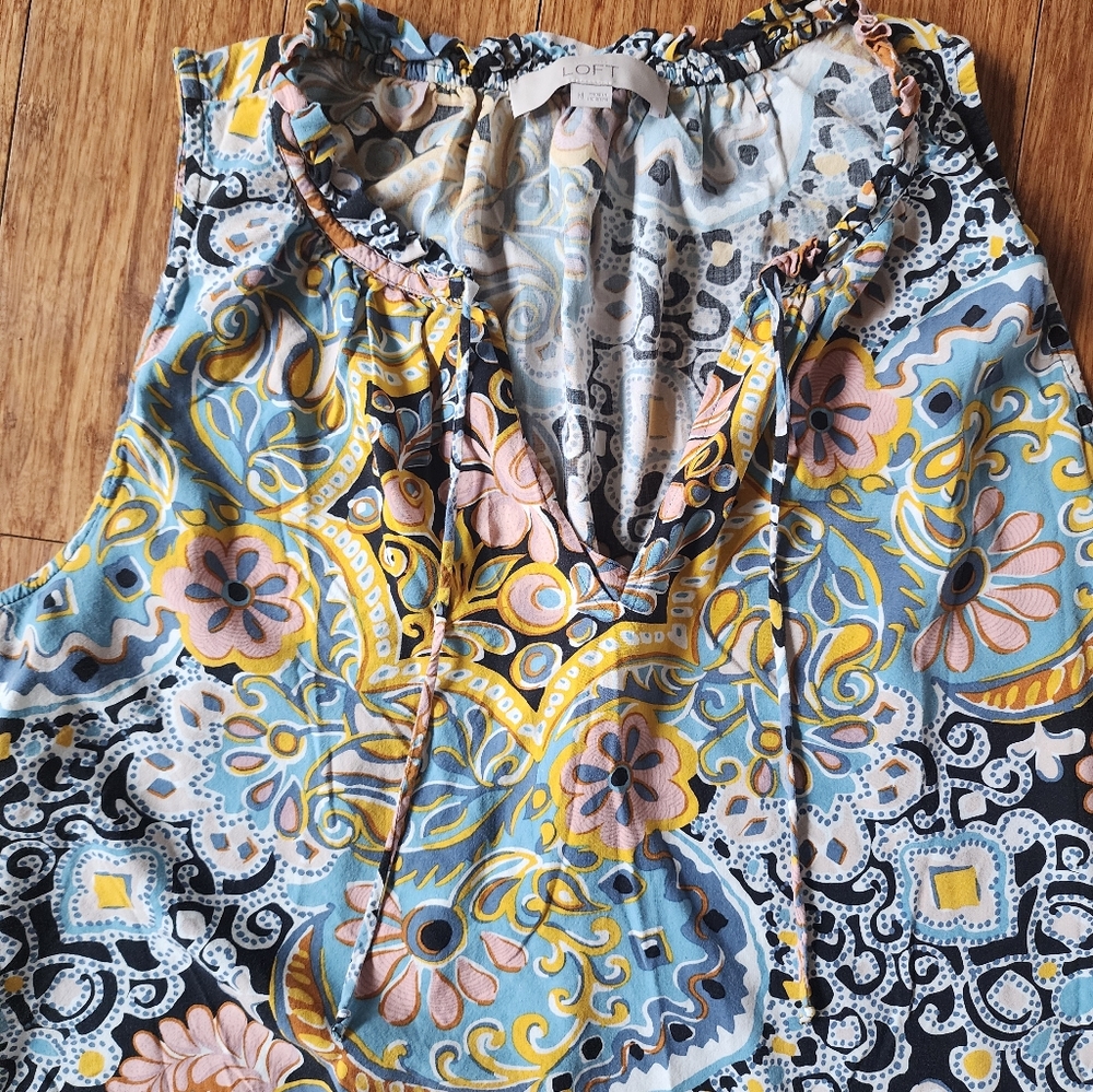 LOFT Multicolor Patterned Dress - Picture 6 of 7